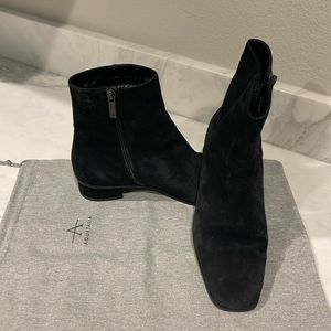 Aquatalia black suede boots